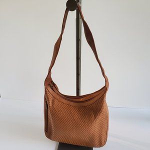 Vintage Marlo Brown Woven Hobo Bag